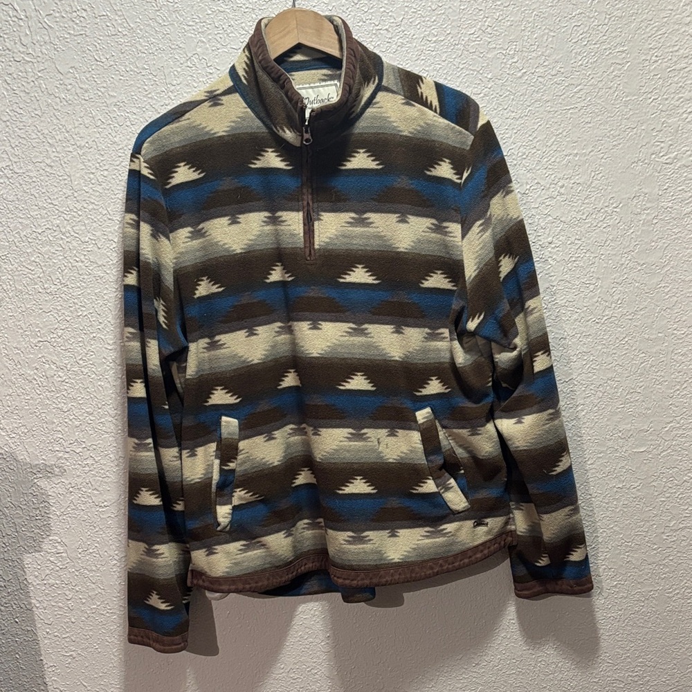 Women’s Patterned Sweater - Blue and Brown